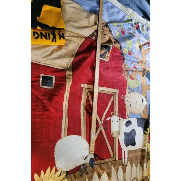 Debbie Mumm Farmer Barn Yard Harvest Fall Sherpa Throw Blanket 45" x 56" - Picture 9 of 13